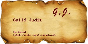 Galló Judit névjegykártya